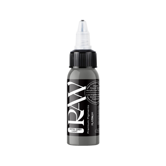 Raw Pigments Platinum - Metal Grey Light - Tinta para tatuagem - 30ml