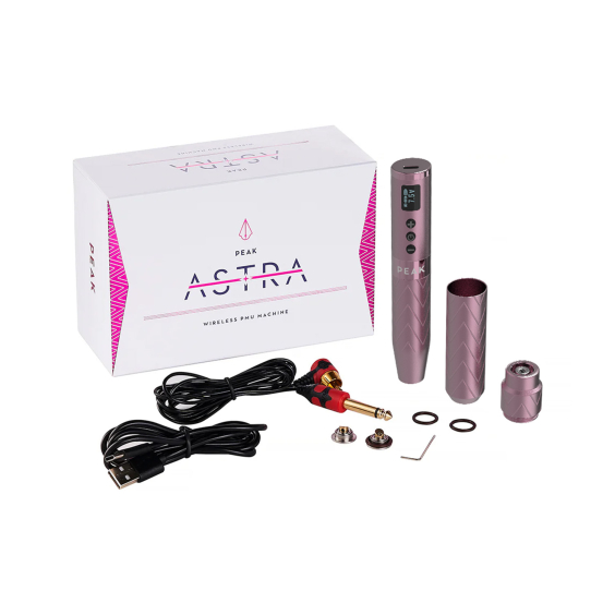 Peak Astra - Máquina PMU de caneta sem fios com 2 baterias - Rose