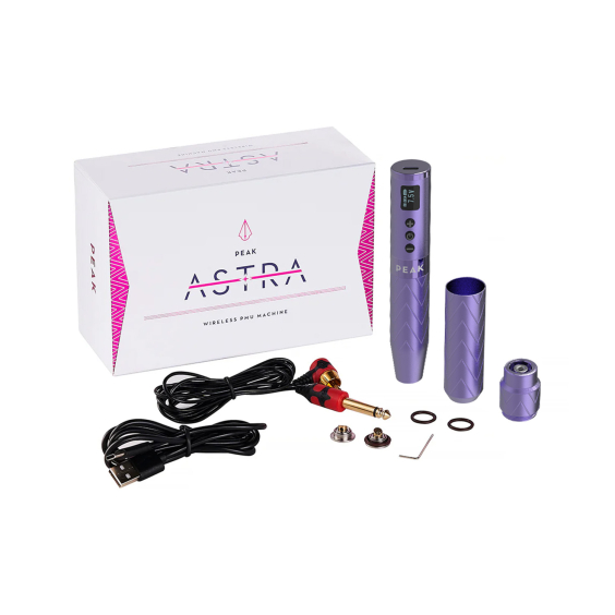 Peak Astra - Máquina PMU de caneta sem fios com 2 baterias - Purple