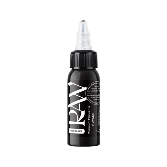 Raw Pigments Platinum - Pitch Black - Tinta para tatuagem - 30ml