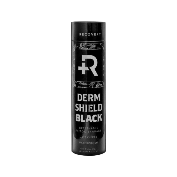 Recovery Derm Shield Filme Protetor para Tatuagem - Rolo de 25 cm x 7,3 m - Preto