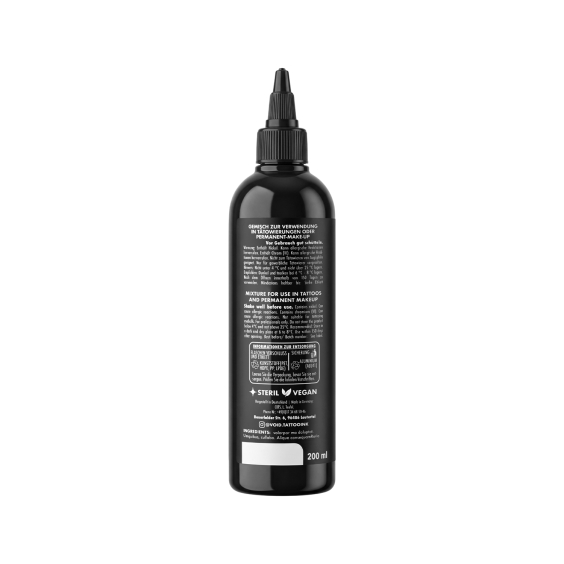 Tinta para tatuagem VOID preta 200 ml (REACH da UE)
